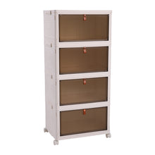 Load image into Gallery viewer, 4-layer Thicken Foldable Shoe Storage Box with Wheels
