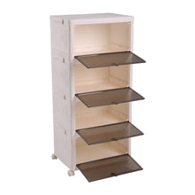 Load image into Gallery viewer, 4-layer Thicken Foldable Shoe Storage Box with Wheels
