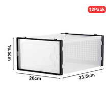 Load image into Gallery viewer, 12 Pack Plastic Stackable Shoe Storage Box
