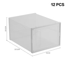 Load image into Gallery viewer, 12 Pack Plastic Shoe Storage Box
