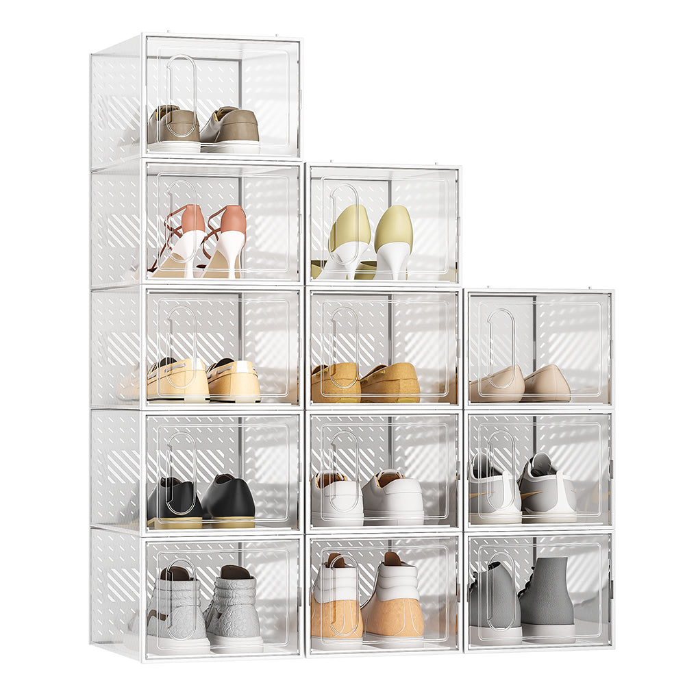 12 Pack Plastic Shoe Storage Box