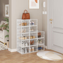 Load image into Gallery viewer, 12 Pack Plastic Shoe Storage Box

