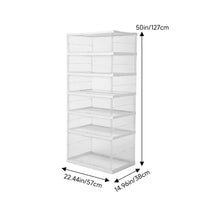 Load image into Gallery viewer, 6-Tier Foldable Storage Box with Magnetic Doors
