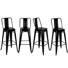 Load image into Gallery viewer, Set of 4 Metal Bar Stool Industrial Style High Chair Bar Stools Living and Home 
