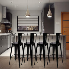 Load image into Gallery viewer, Set of 4 Metal Bar Stool Industrial Style High Chair Bar Stools Living and Home 
