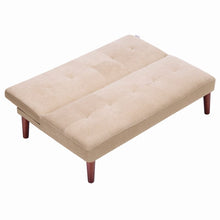 Load image into Gallery viewer, 4ft Wide Modern 3 Seater Padded Convertible Sofa Bed with Wooden Legs Sofa Beds Living and Home 
