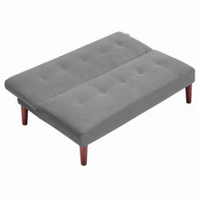 Load image into Gallery viewer, 4ft Wide Modern 3 Seater Padded Convertible Sofa Bed with Wooden Legs Sofa Beds Living and Home 
