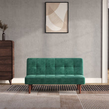 Load image into Gallery viewer, 4ft Wide Modern 3 Seater Padded Convertible Sofa Bed with Wooden Legs Sofa Beds Living and Home 
