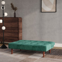 Load image into Gallery viewer, 4ft Wide Modern 3 Seater Padded Convertible Sofa Bed with Wooden Legs Sofa Beds Living and Home 
