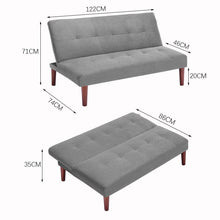 Load image into Gallery viewer, 4ft Wide Modern 3 Seater Padded Convertible Sofa Bed with Wooden Legs Sofa Beds Living and Home 

