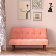 Load image into Gallery viewer, 4ft Wide Modern 3 Seater Padded Convertible Sofa Bed with Wooden Legs Sofa Beds Living and Home 
