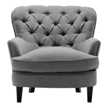 Load image into Gallery viewer, Modern Beige Club Chair Button Tufted Accent Chair Wingback Chairs Living and Home 
