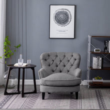 Load image into Gallery viewer, Modern Beige Club Chair Button Tufted Accent Chair Wingback Chairs Living and Home 
