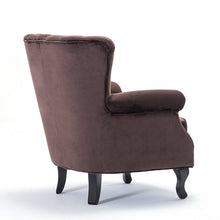 Load image into Gallery viewer, Blue Velvet Wingback Chair Upholstered Armchair Wingback Chairs Living and Home 
