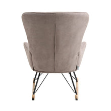Load image into Gallery viewer, 103cm Green Velvet Rocking Chair Padded Seat for Living Room Rocking Chairs Living and Home 
