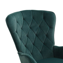 Load image into Gallery viewer, 103cm Green Velvet Rocking Chair Padded Seat for Living Room Rocking Chairs Living and Home 
