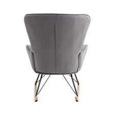 Load image into Gallery viewer, 103cm Green Velvet Rocking Chair Padded Seat for Living Room Rocking Chairs Living and Home 
