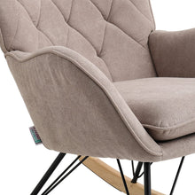 Load image into Gallery viewer, 103cm Green Velvet Rocking Chair Padded Seat for Living Room Rocking Chairs Living and Home 
