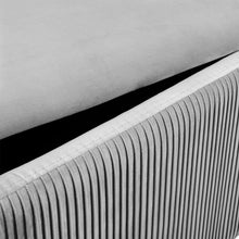Load image into Gallery viewer, 78cm Wide Oval Velvet Storage Bench Vertical Stripes Footstool Storage Footstools &amp; Benches Living and Home 

