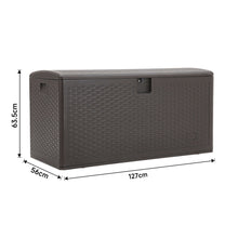 Load image into Gallery viewer, 99-Gallon Rattan Outdoor Deck Box
