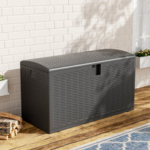 Load image into Gallery viewer, 99-Gallon Rattan Outdoor Deck Box
