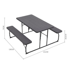 Load image into Gallery viewer, 151cm W Foldable Picnic Table and Bench Set Garden Dining Tables Living and Home 
