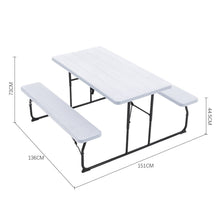 Load image into Gallery viewer, 151cm W Foldable Picnic Table and Bench Set Garden Dining Tables Living and Home 
