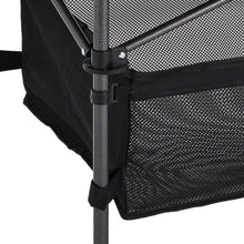 Load image into Gallery viewer, Aluminum Roll-Top Foldable Camp Table with Mesh Shelf
