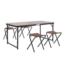 Load image into Gallery viewer, Outdoor Foldable Picnic Table with Four Stools
