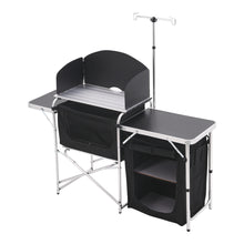 Load image into Gallery viewer, Aluminum Camp Kitchen with Zippered Storage and Camp Tables
