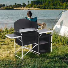 Load image into Gallery viewer, Aluminum Camp Kitchen with Zippered Storage and Camp Tables
