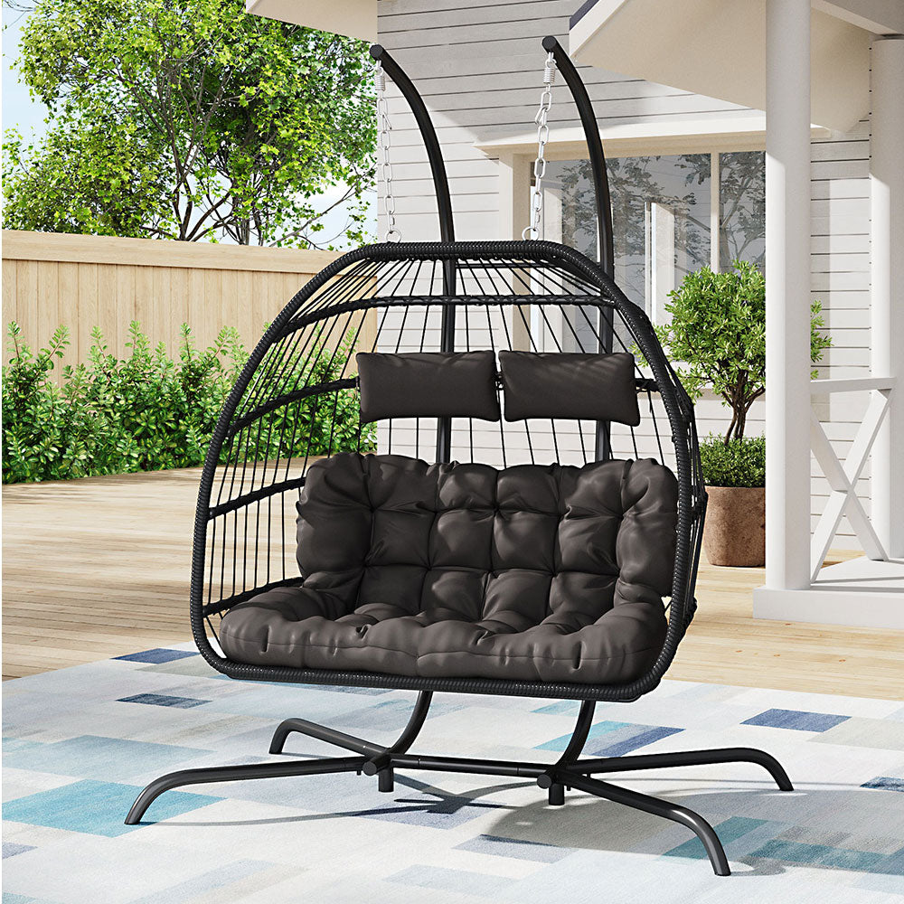 Outdoor Hanging 2-Seater Egg Chair