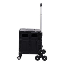 Load image into Gallery viewer, 75L Collapsible Utility Crate with 8 Wheels &amp; Telescopic Handle
