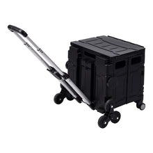 Load image into Gallery viewer, 75L Collapsible Utility Crate with 8 Wheels &amp; Telescopic Handle
