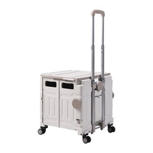 Load image into Gallery viewer, 50L Collapsible Utility Crate with 4 Wheels &amp; Telescopic Handle
