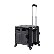 Load image into Gallery viewer, 50L Collapsible Utility Crate with 4 Wheels &amp; Telescopic Handle
