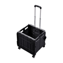Load image into Gallery viewer, 50L Collapsible Utility Crate with 4 Wheels &amp; Telescopic Handle
