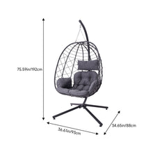 Load image into Gallery viewer, Egg-Shaped Hanging Chair with Soft Cushion &amp; Headrest
