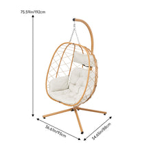 Load image into Gallery viewer, Egg-Shaped Hanging Chair with Soft Cushion &amp; Headrest
