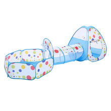 Load image into Gallery viewer, 3-in-1 Play Tent Set for Kids Pop Up with Tunnel Ball Pit Playhouse
