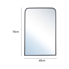 Load image into Gallery viewer, Contemporary Arched Bathroom Wall Mirror Bathroom Mirrors Living and Home 49cm W x 2.5cm D x 70cm H 
