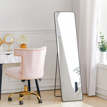 Load image into Gallery viewer, Modern Rectangular Metal Floor Mirror Black
