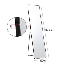 Load image into Gallery viewer, 160cm H Black Modern Rectangular Metal Floor Mirror Wall Mirrors Living and Home 
