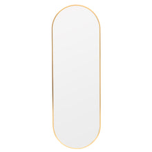 Load image into Gallery viewer, Modern Oval Metal Full Length Wall Mirror Gold
