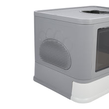 Load image into Gallery viewer, Enclosed Folding Plastic Cat Litter Box with Scoop
