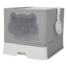 Load image into Gallery viewer, Hooded Odours Resistant Cat Litter Box-Grey
