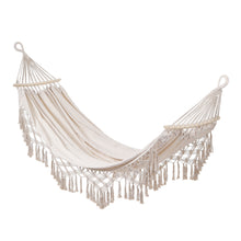 Load image into Gallery viewer, Camping Hanging Canvas Hammock with Balance Spread Bar
