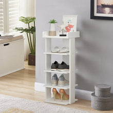 Load image into Gallery viewer, Wooden Shoe Rack Organizer Easy Assembly 5/7 Tiers Storage Shelf Shelves &amp; Racks Living and Home 5-Tier White 
