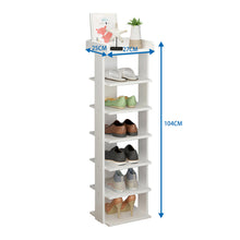 Load image into Gallery viewer, Wooden Shoe Rack Organizer Easy Assembly 5/7 Tiers Storage Shelf Shelves &amp; Racks Living and Home 
