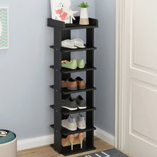 Load image into Gallery viewer, 7 Tiers Shoe Rack Organizer Storage Stand Shelf Space Saving Black
